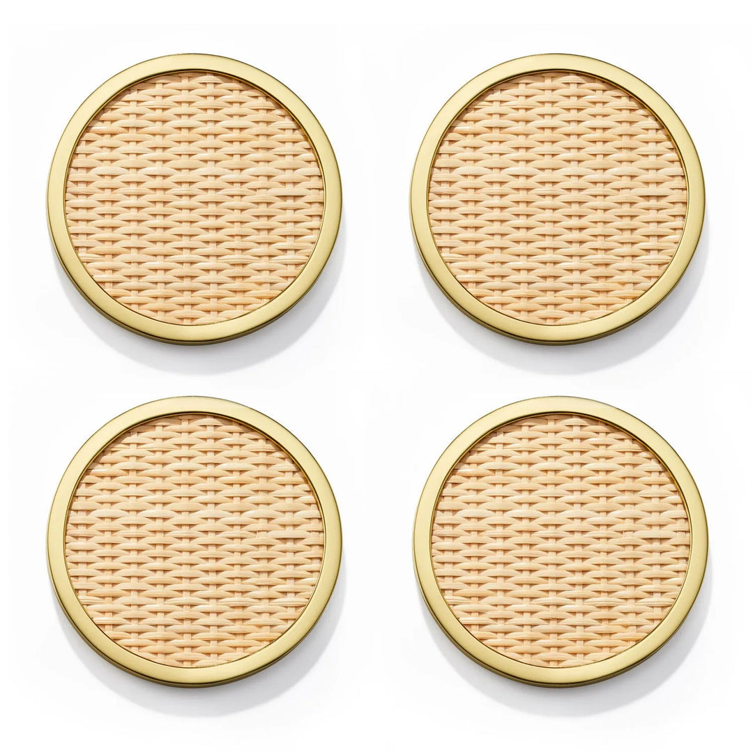 Colette Cane Coaster Set of 4 - Aerin - Ileana Makri store