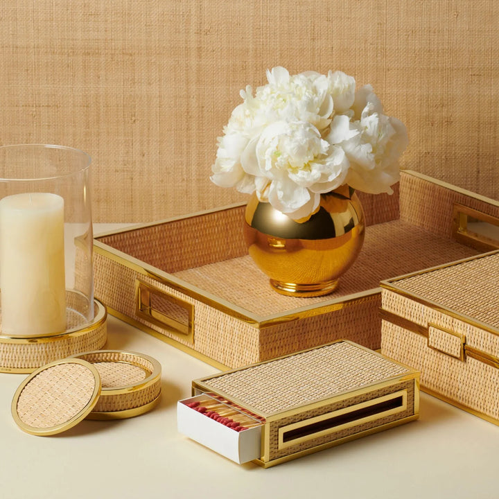 Colette Cane Coaster Set of 4 - Aerin - Ileana Makri store