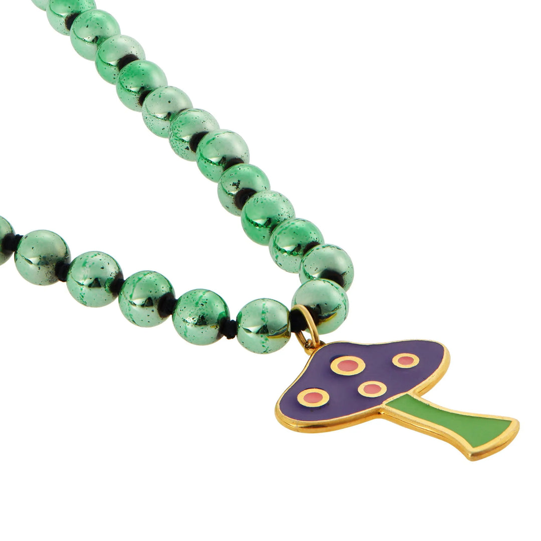 Green Hematite Mushroom - Eye M Beads - Ileana Makri store