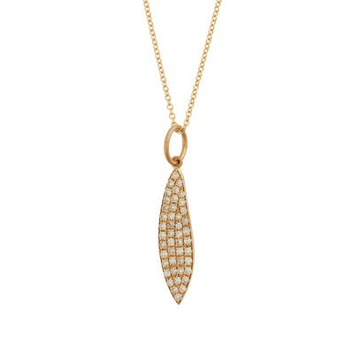 Diamond Leaf Pendant - Ileana Makri