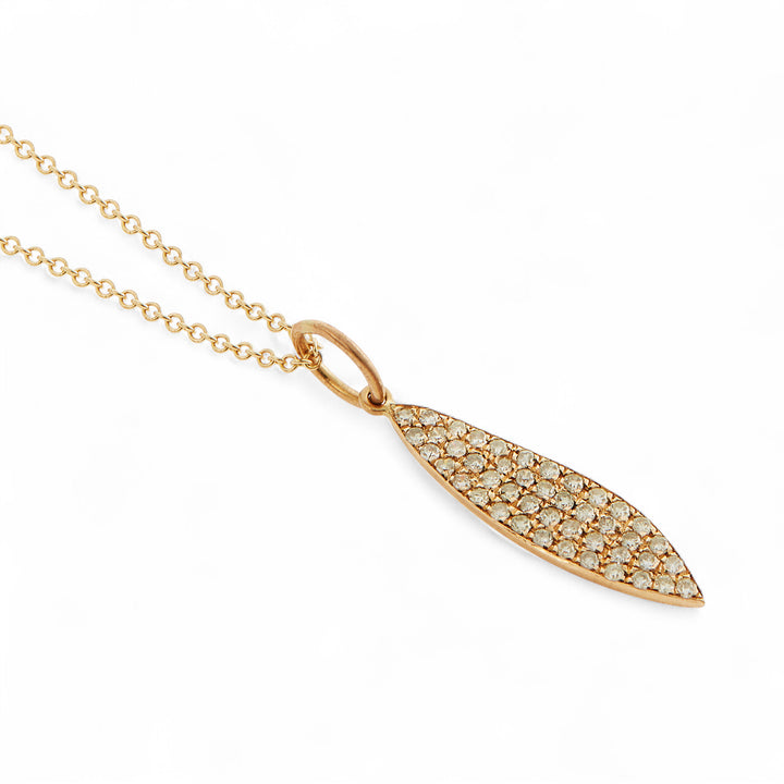 Diamond Leaf Pendant