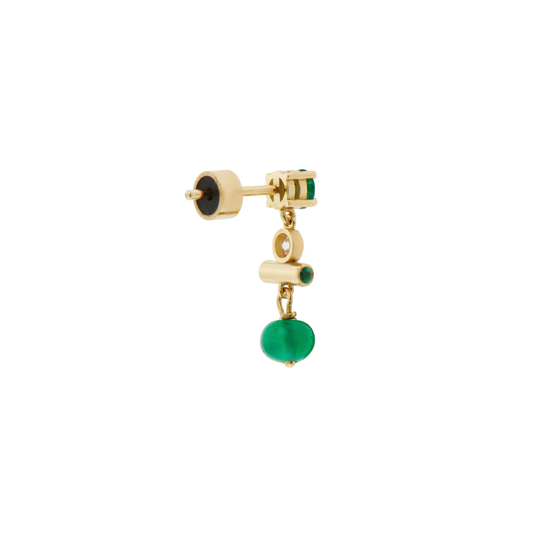 Mini Emerald Edge Earrings - Ileana Makri
