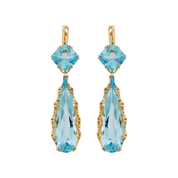Double Crown Drops Blue Topaz
