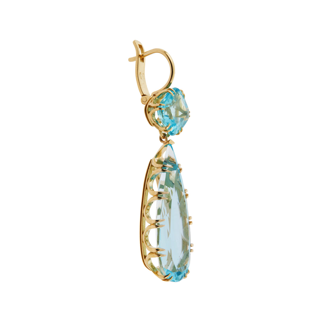 Double Crown Drops Blue Topaz