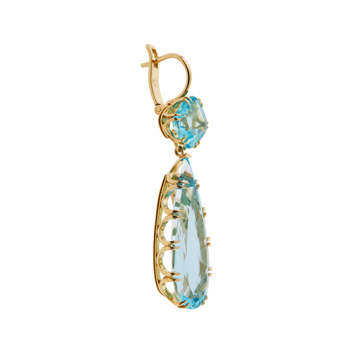 Double Crown Drops Blue Topaz