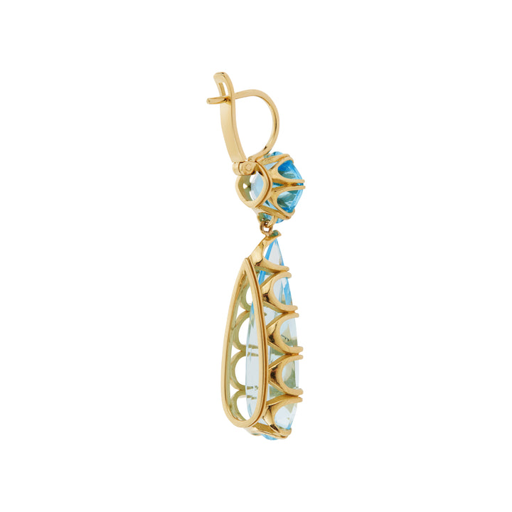 Double Crown Drops Blue Topaz