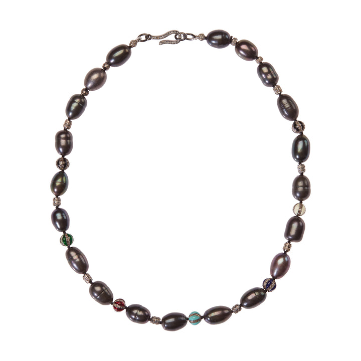 Globetrotter Oval Black Pearl Necklace 290 (41cm)