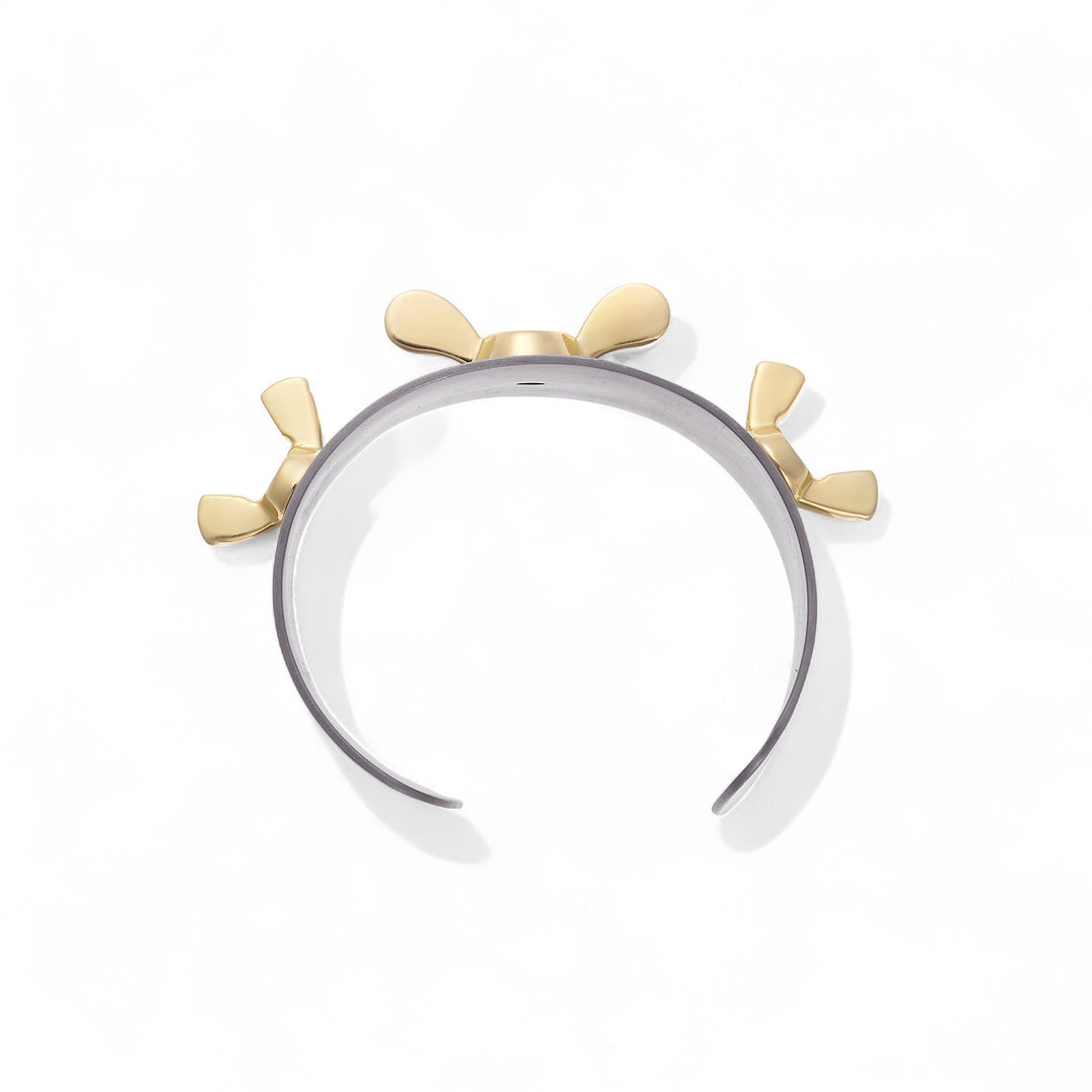 18k Gold Butterfly Screw Cuff - Divine Mechanics - Ileana Makri
