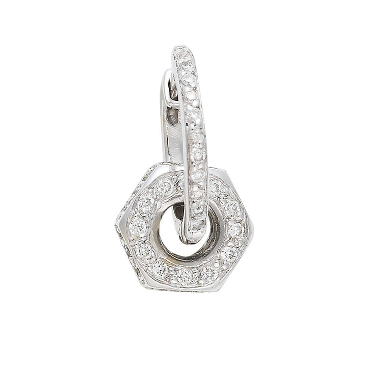 18k Gold & Diamond Nut Earrings - Divine Mechanics - Ileana Makri
