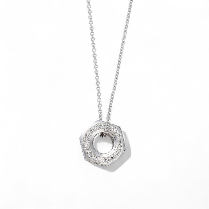 18k Gold & Diamond Nut Pendant - Divine Mechanics - Ileana Makri