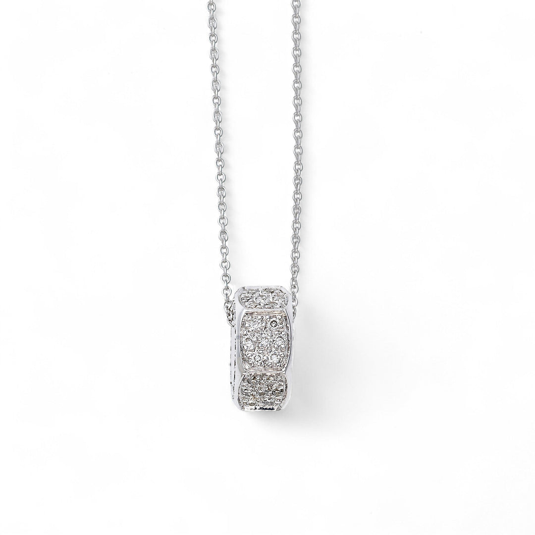 18k Gold & Diamond Nut Pendant - Divine Mechanics - Ileana Makri