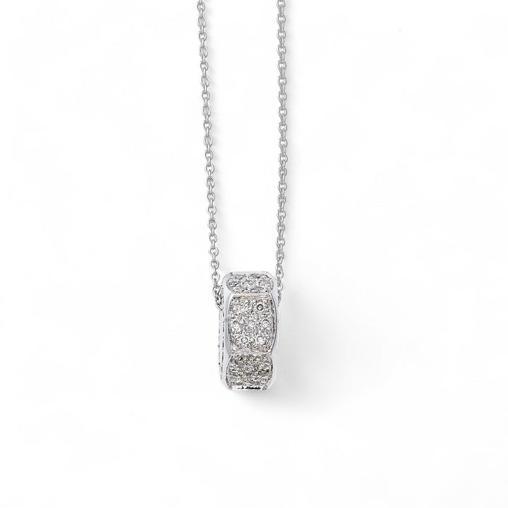 18k Gold & Diamond Nut Pendant - Divine Mechanics - Ileana Makri