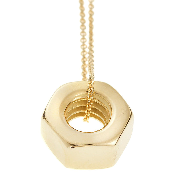 18k Gold Nut Pendant - Divine Mechanics - Ileana Makri