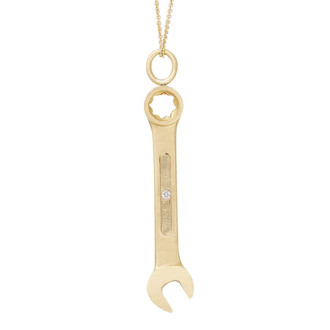 18k Gold Wrench Pendant - Divine Mechanics - Ileana Makri