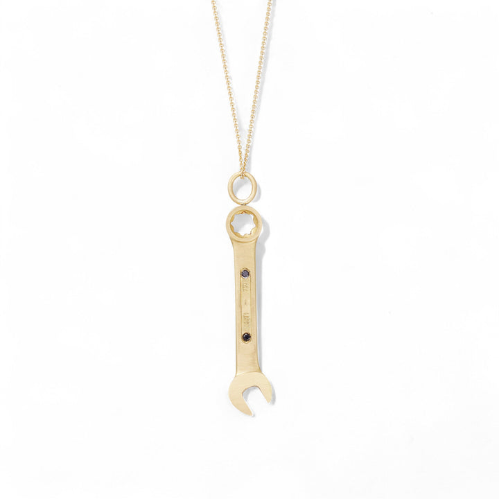 18k Gold Wrench Pendant - Divine Mechanics - Ileana Makri