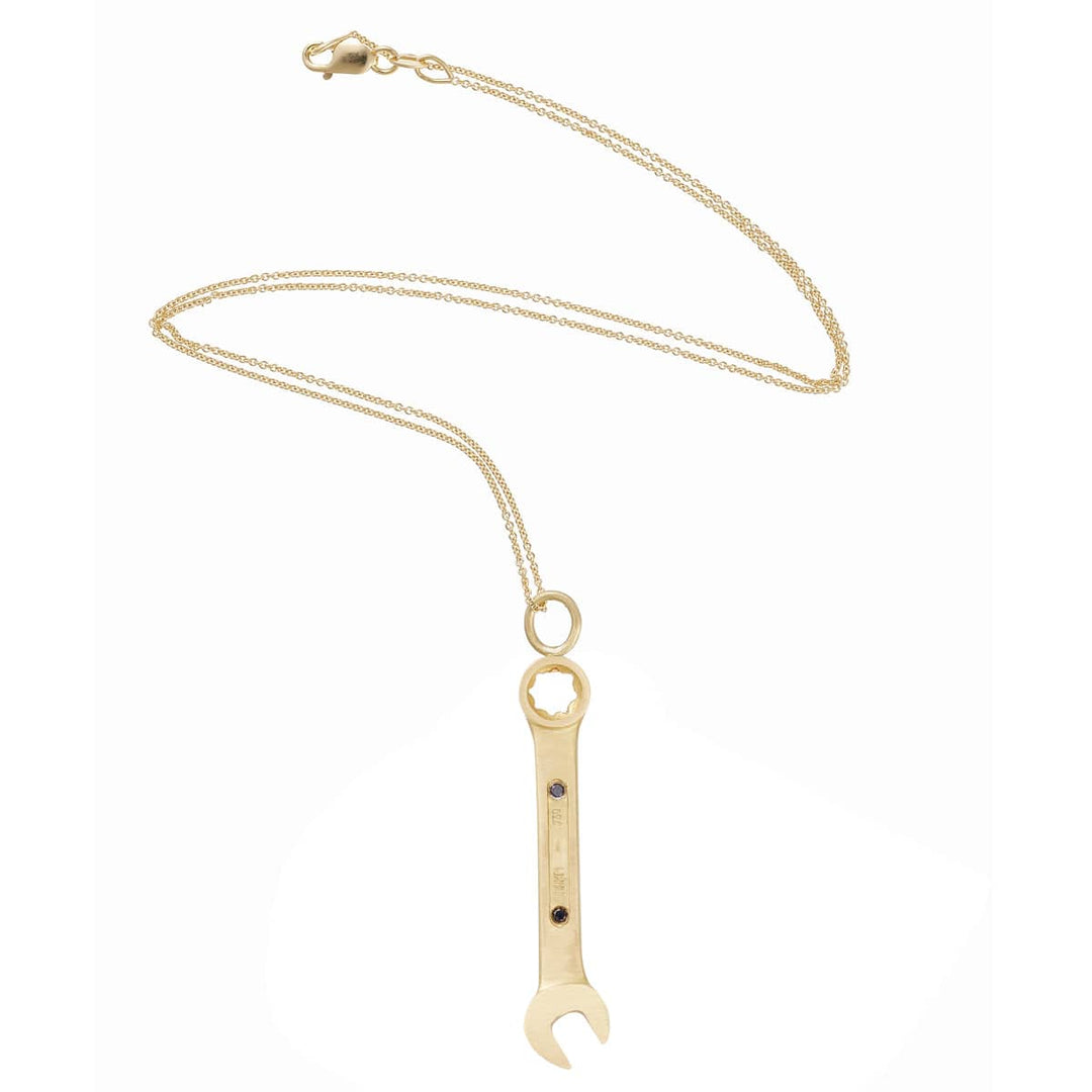 18k Gold Wrench Pendant - Divine Mechanics - Ileana Makri