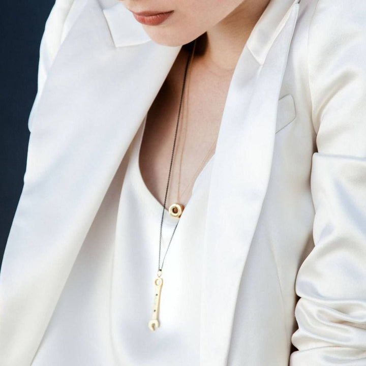 18k Gold Wrench Pendant - Divine Mechanics - Ileana Makri