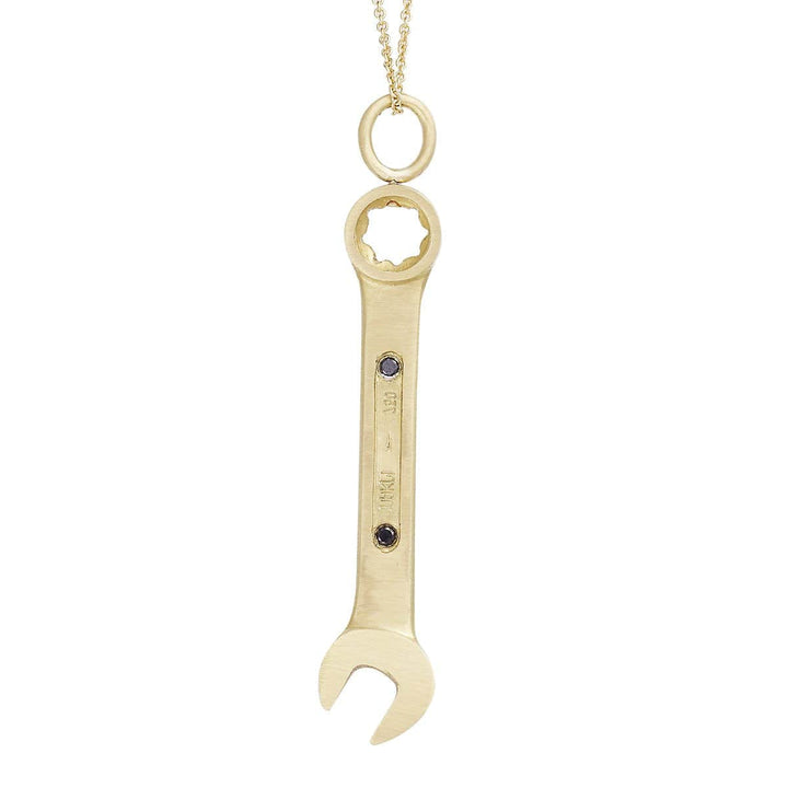18k Gold Wrench Pendant - Divine Mechanics - Ileana Makri