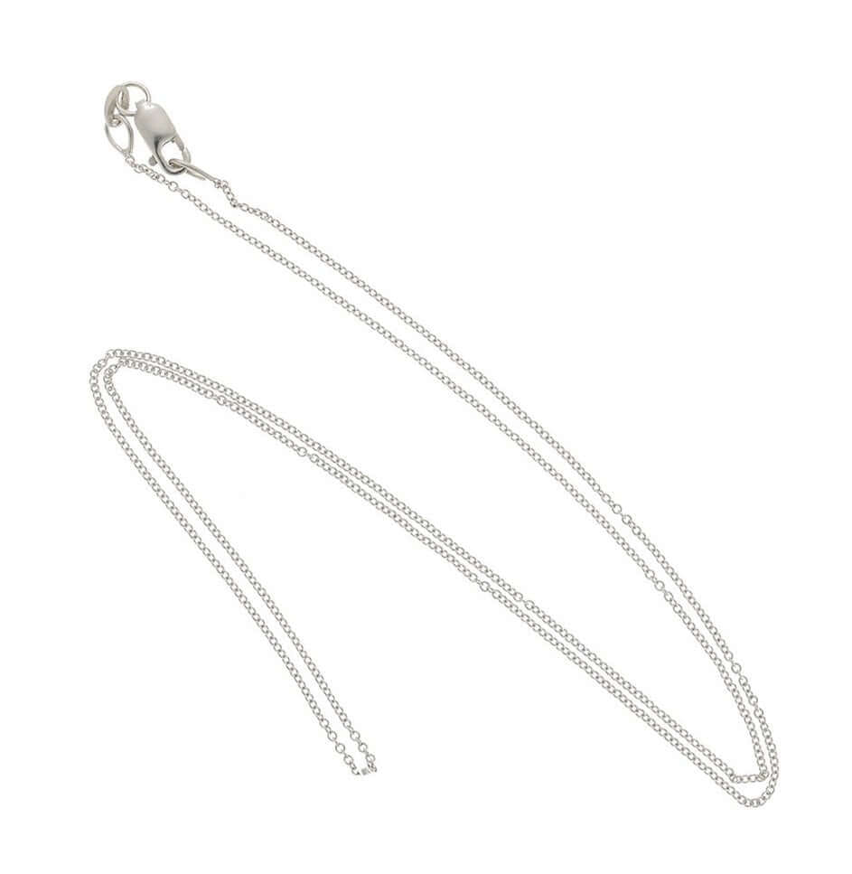 18k white gold fine cable chain - Chains - Ileana Makri