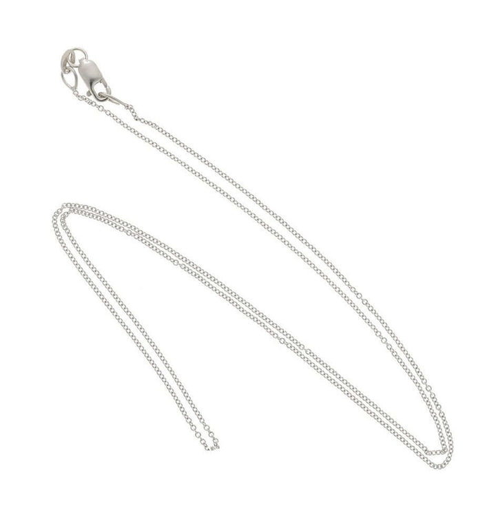 18k white gold fine cable chain - Chains - Ileana Makri