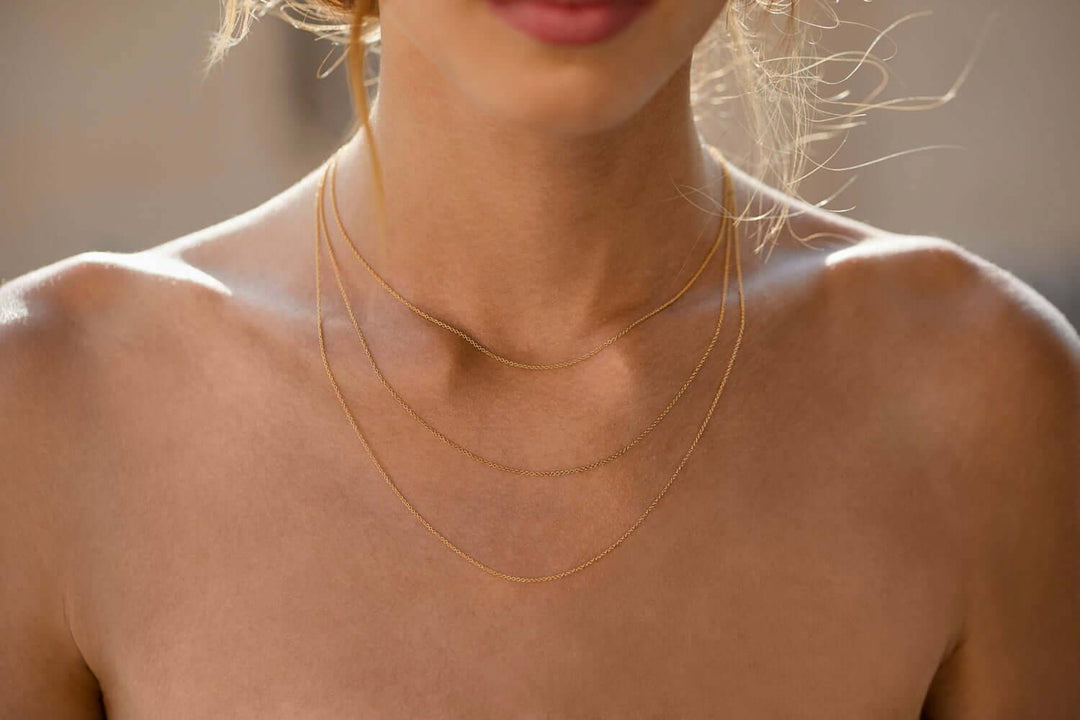 18k yellow gold fine cable chain - Chains - Ileana Makri