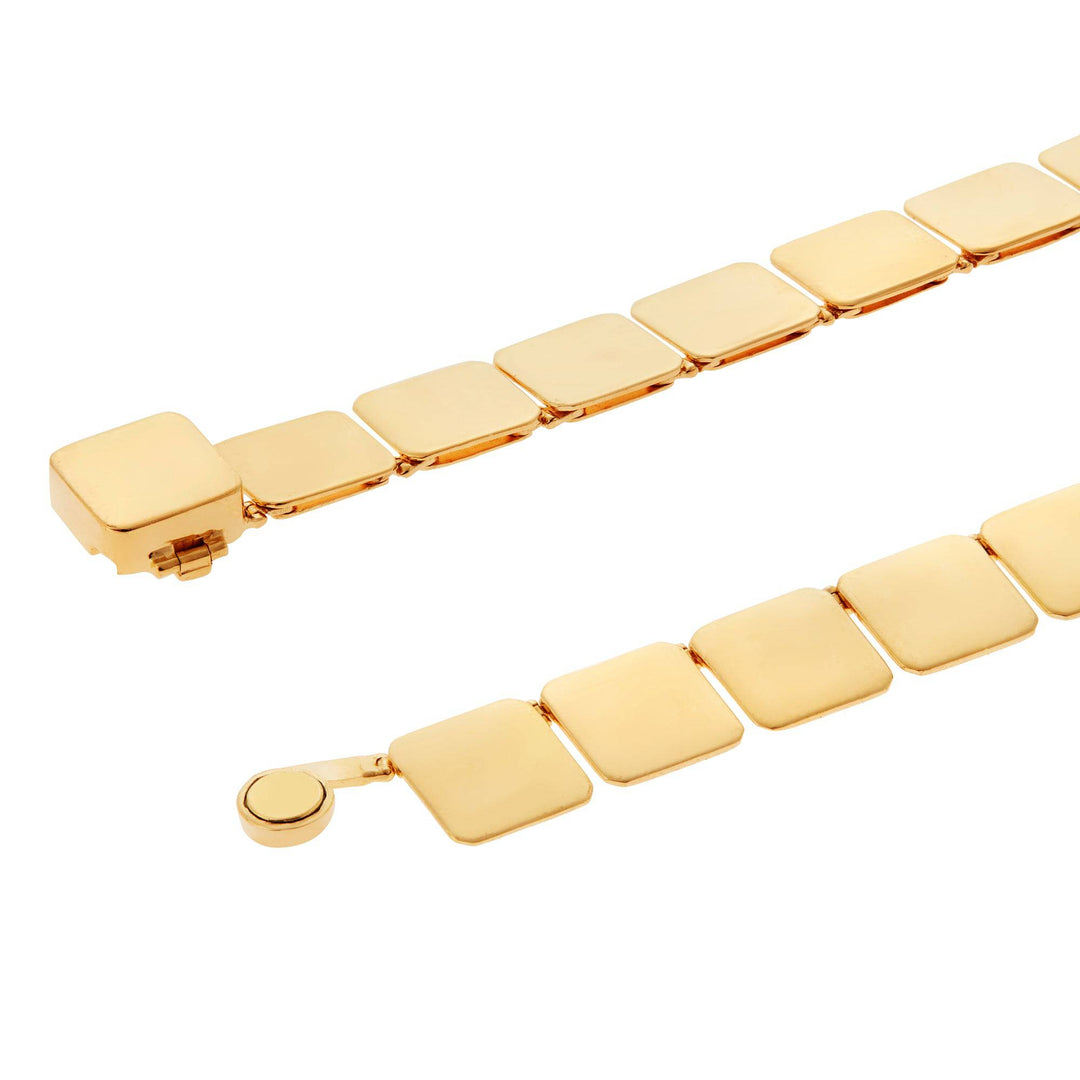 18k Yellow Gold Large Tile Necklace (42cm) - Tile - Ileana Makri