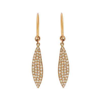 Diamond Leaf Earrings Small - Ileana Makri