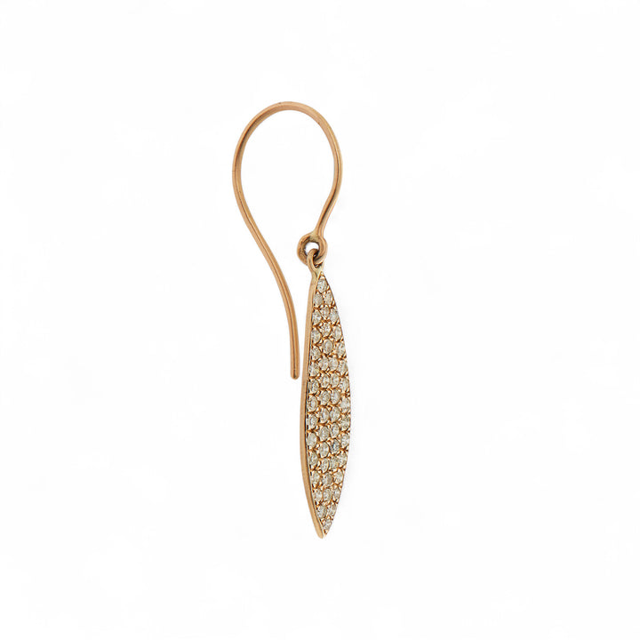 Diamond Leaf Earrings Small