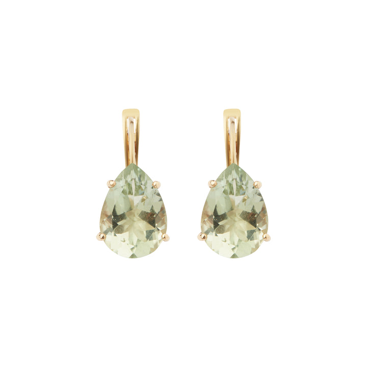 Single Crown Drops Green Amethyst