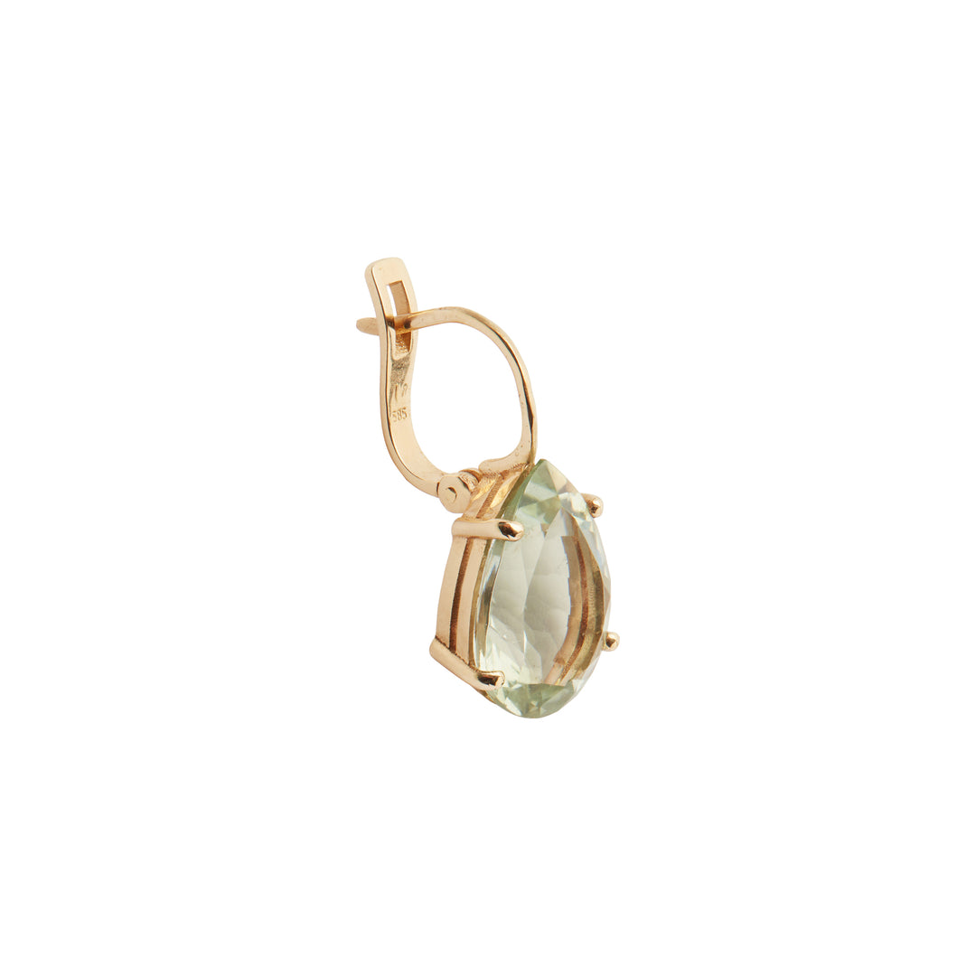 Single Crown Drops Green Amethyst