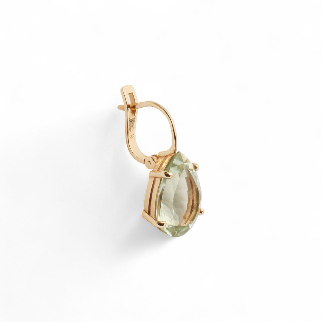 Single Crown Drops Green Amethyst