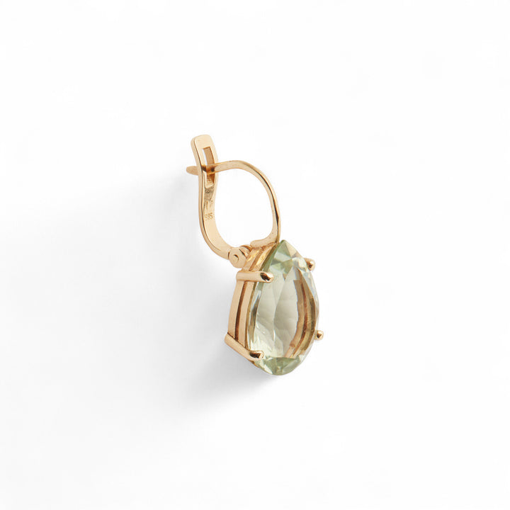 Single Crown Drops Green Amethyst