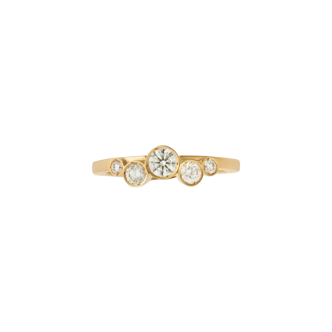 Diamond Ripple Charniere Ring