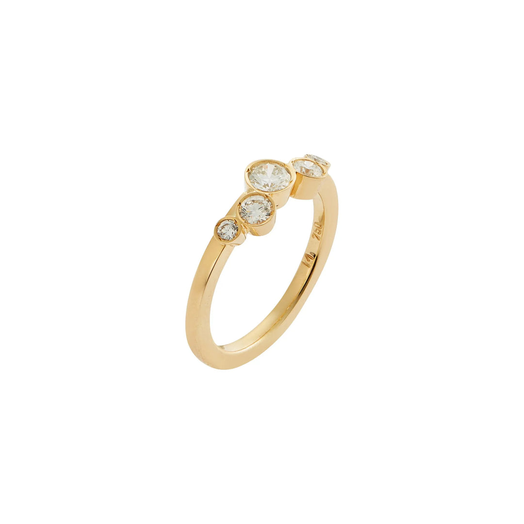 Diamond Ripple Charniere Ring