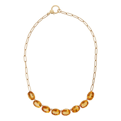 Chained Crown Necklace Citrine - Crown - Ileana Makri store