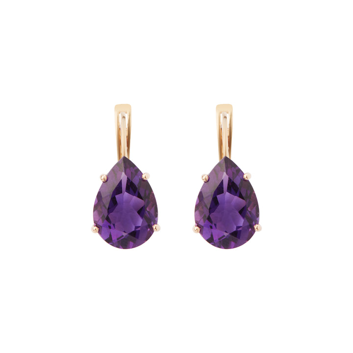 Single Crown Drops Purple Amethyst