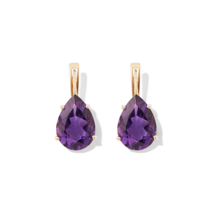 Single Crown Drops Purple Amethyst