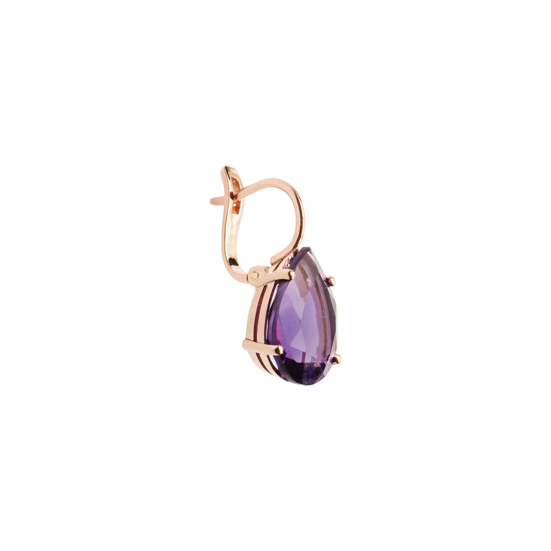 Single Crown Drops Purple Amethyst