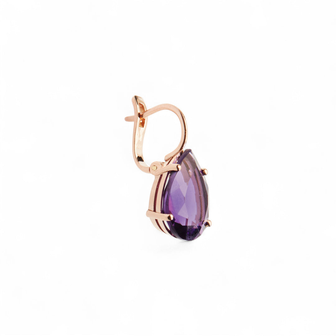 Single Crown Drops Purple Amethyst