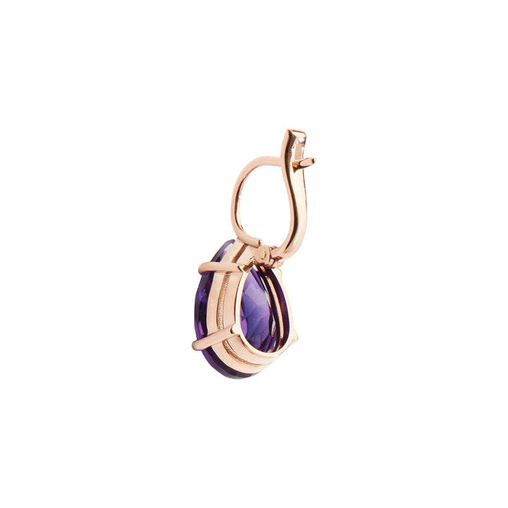 Single Crown Drops Purple Amethyst