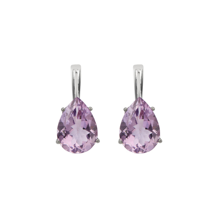 Single Crown Drops Pink Amethyst