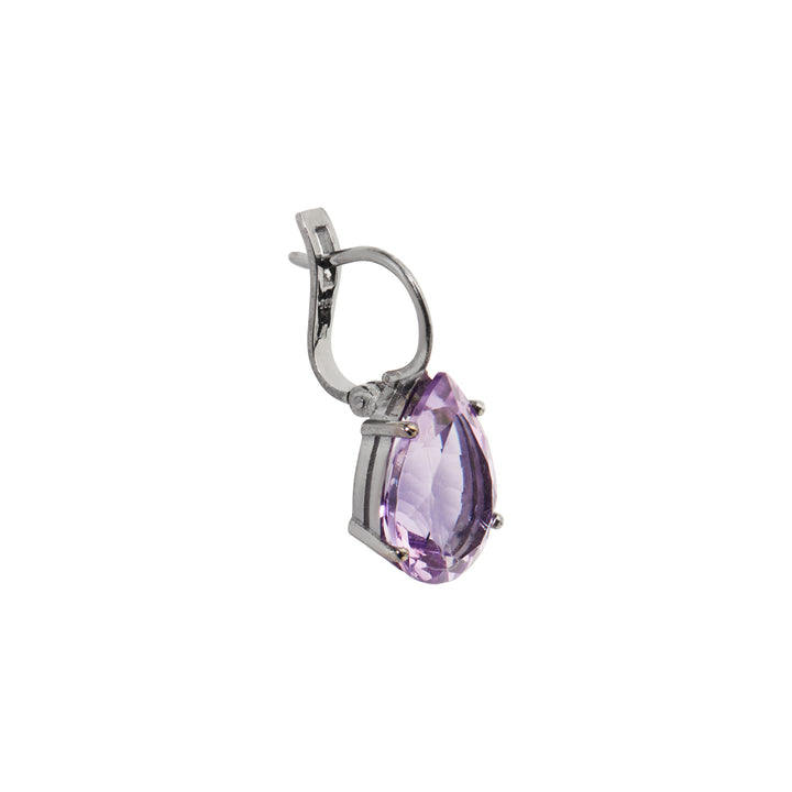 Single Crown Drops Pink Amethyst