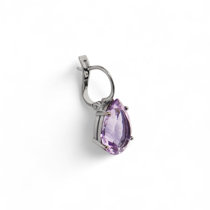 Single Crown Drops Pink Amethyst