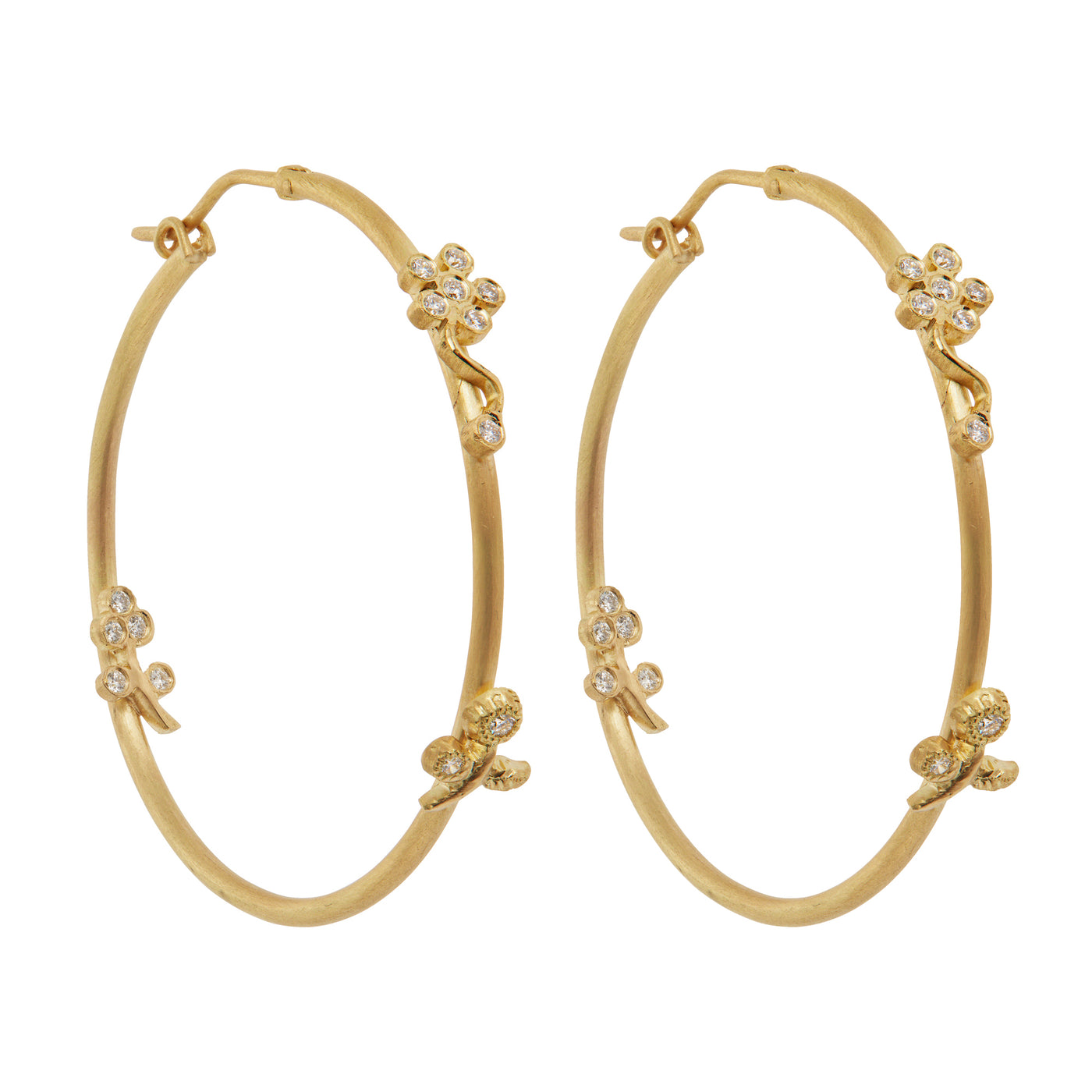 Large Daisy Hoops Y-D