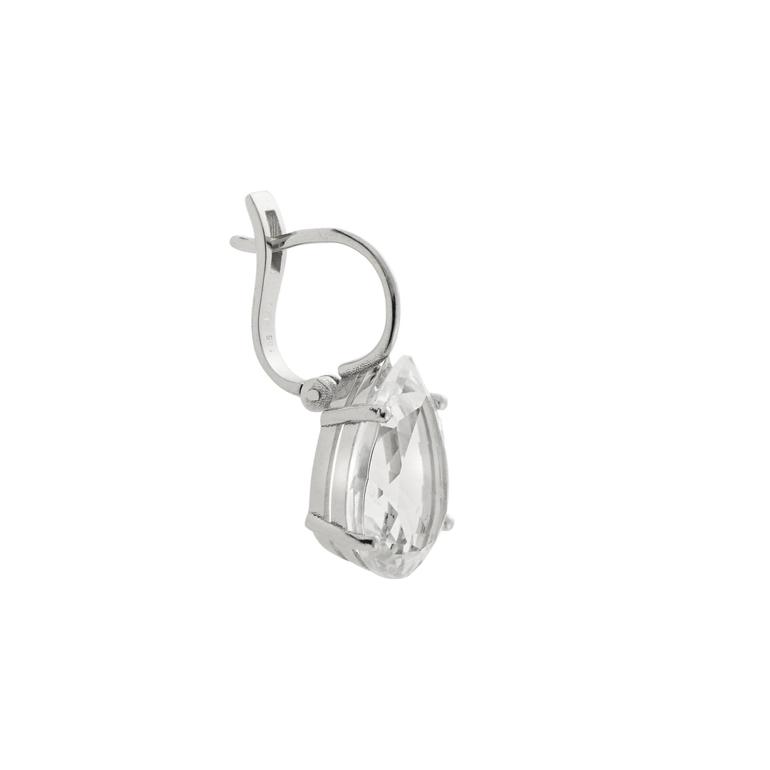 Single Crown Drops White Topaz