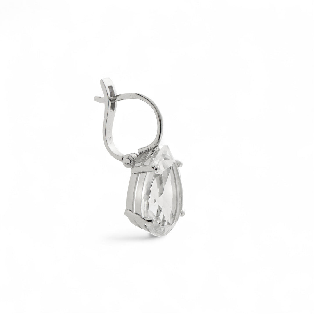 Single Crown Drops White Topaz