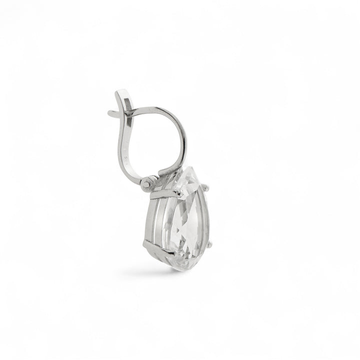 Single Crown Drops White Topaz