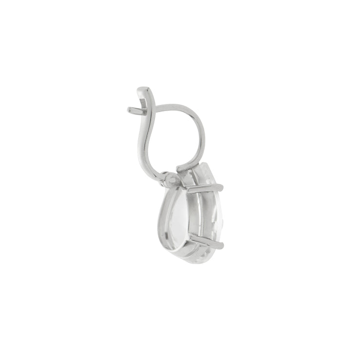 Single Crown Drops White Topaz