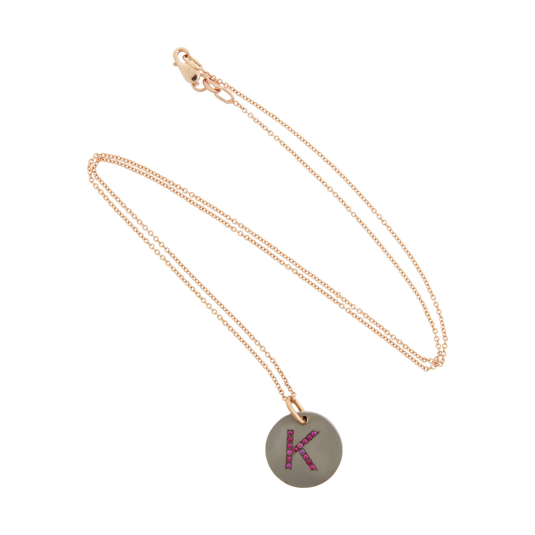Ruby Letter Pendant