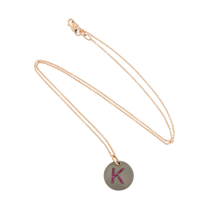 Ruby Letter Pendant